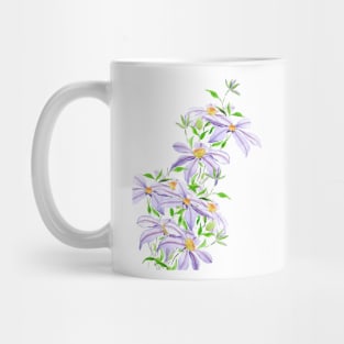 climbing purple clematis florida watercolor Mug